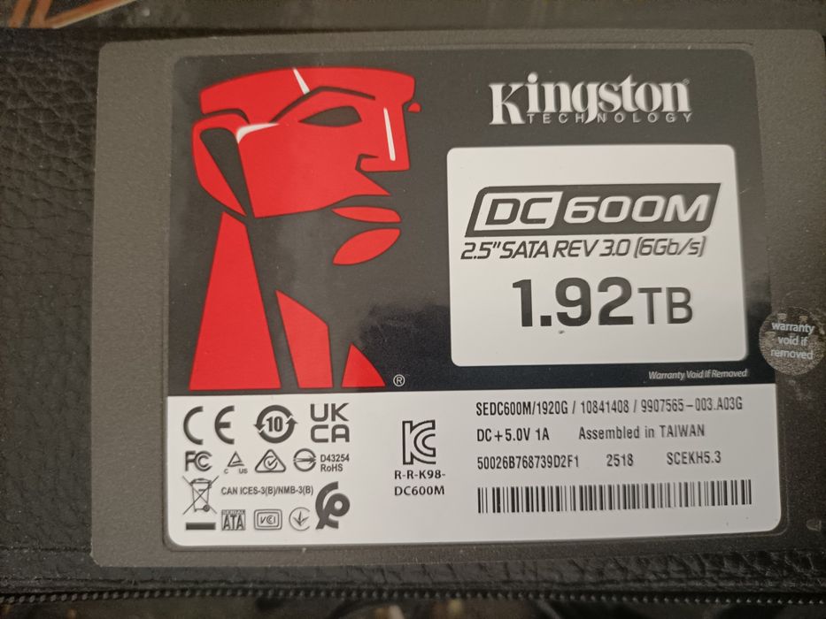 vand ssd enterprise data center server sata3 2.5" 0 ore 100% 1.92tb