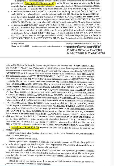 Vand casa si teren in Jud. Giurgiu sat Carpenisu str. Principala 11