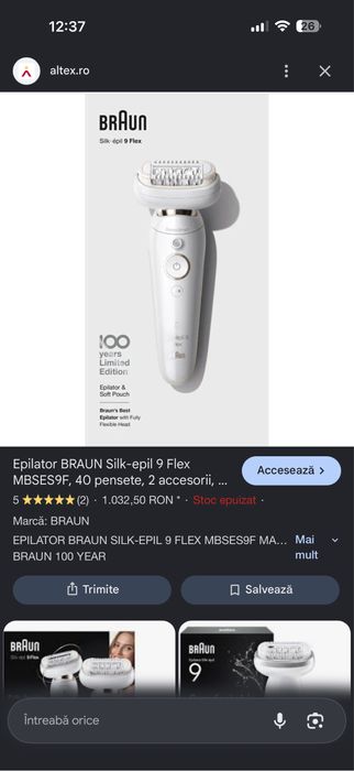 Epilator Braun Silk-épil 9 Flex (Ediție Limitată 100 Ani)
