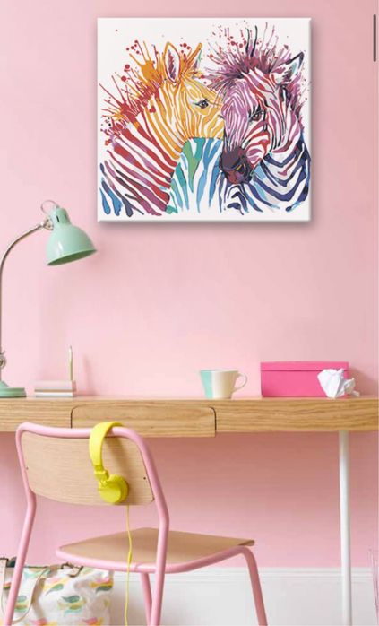 Рисуване по номера: Влюбени зебри