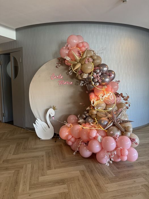 Arcada de baloane pentru botez, majorat sau nuntă.