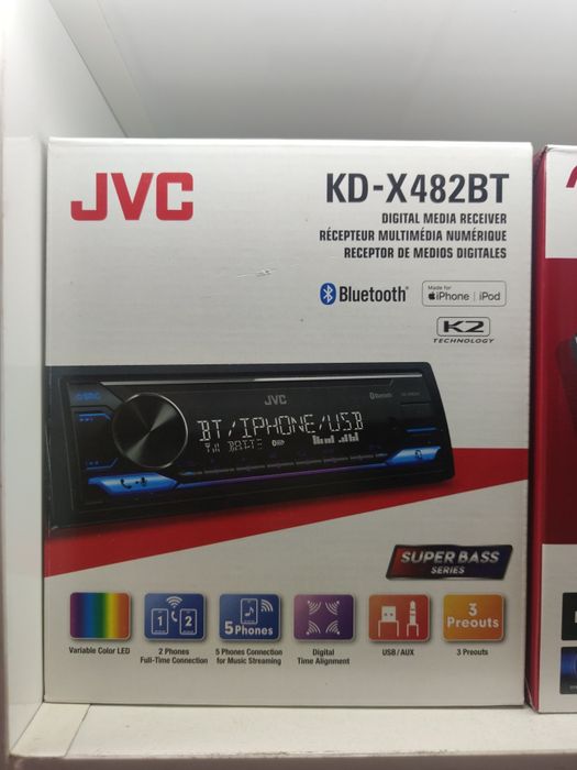 Магнитола jvc kd x482bt магнитофон процессорный мафон оригинал JVC