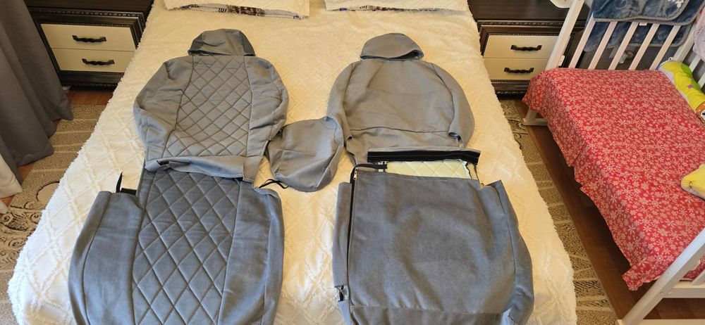 Серые чехлы на TLC PRADO 150