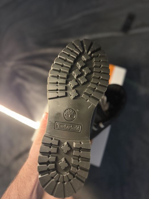 Timberland mid lace Chukka Boot bocanci gri cu negru piele 42 noi