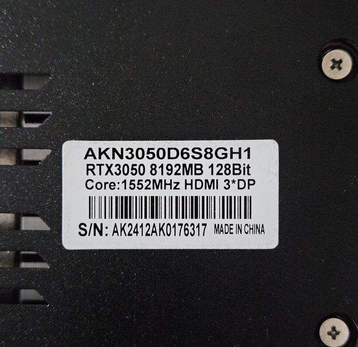 Видеокарта Arktek RTX 3050 8Gb с коробкой!