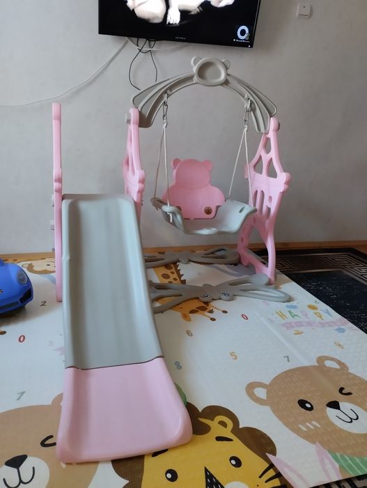 Детский комплекс горка с качелей