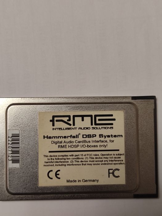 Плата адаптер RME HDSP CardBus
