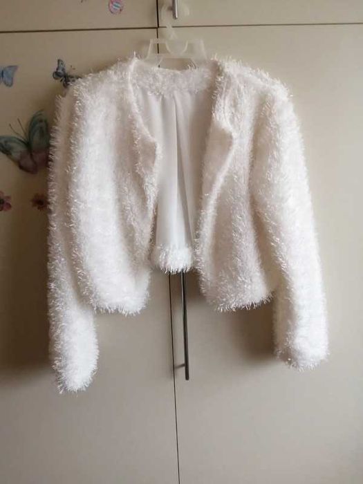 Blazer alb nepurtat