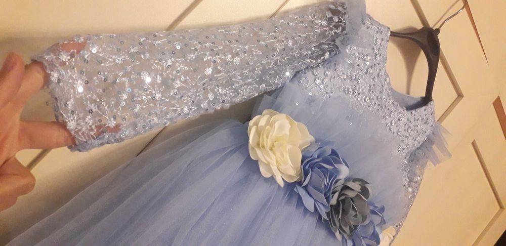 Праздничное нарядное вечерное платье для девочек на 7-8(9)лет. Эльза