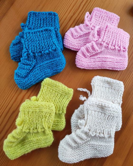 Ръчно плетени детски и бебешки терлици