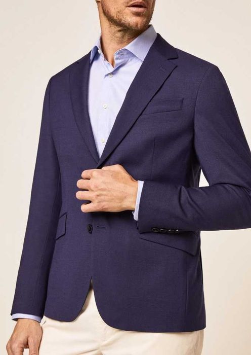 Sacou blazer slim 40 L de lux Hackett lana super 120's navy