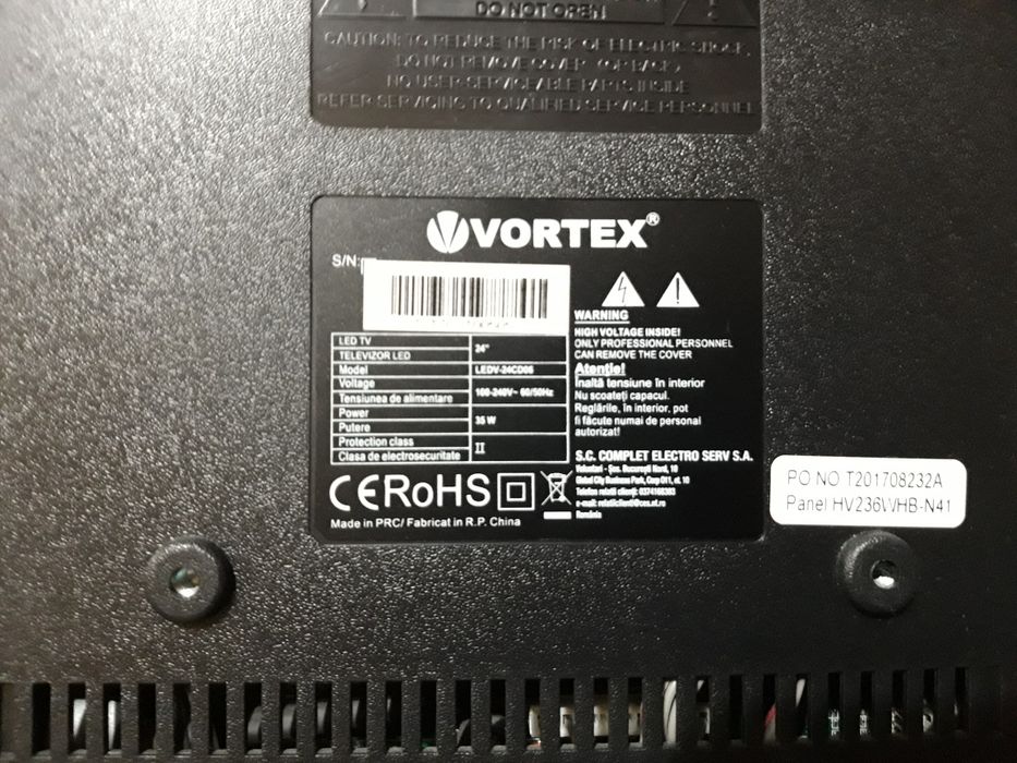 Tv vortex si horizon de 60cm defecte