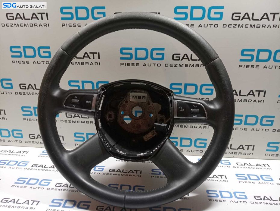 Volan Piele 4 Spite cu Comenzi FARA Airbag Audi A4 B8 2008 - 2015 Cod 8K0419091BG [M3845]