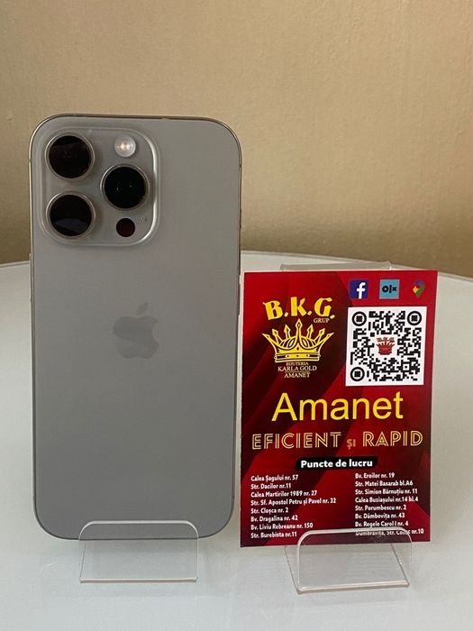 Iphone 16 Pro 100% 256gb Amanet BKG