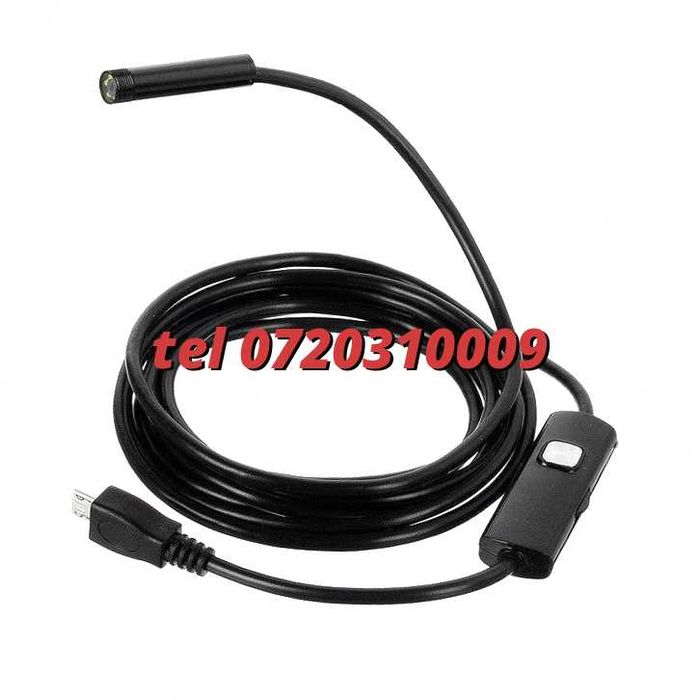 2 M Camera Video Endoscop / Boroscop , 6 Lumina Led Inspectii Tehnice / Instalatii Pentru Iluminare Si Montaj Pe Echipamente Compatibile