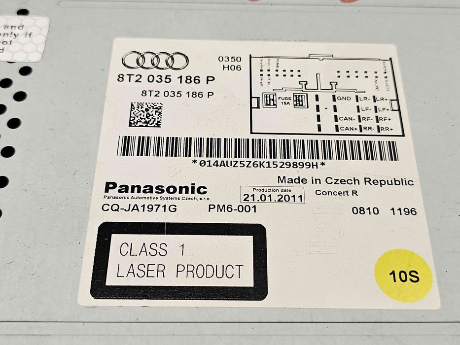 Radio CD Audi Q5 (8RB) [Fabr 2008-2016] S-line 8T2035186P