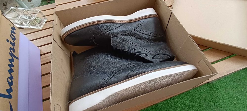 Ghete lace-up 44 44.5 premium ASOS NOI piele naturala moale