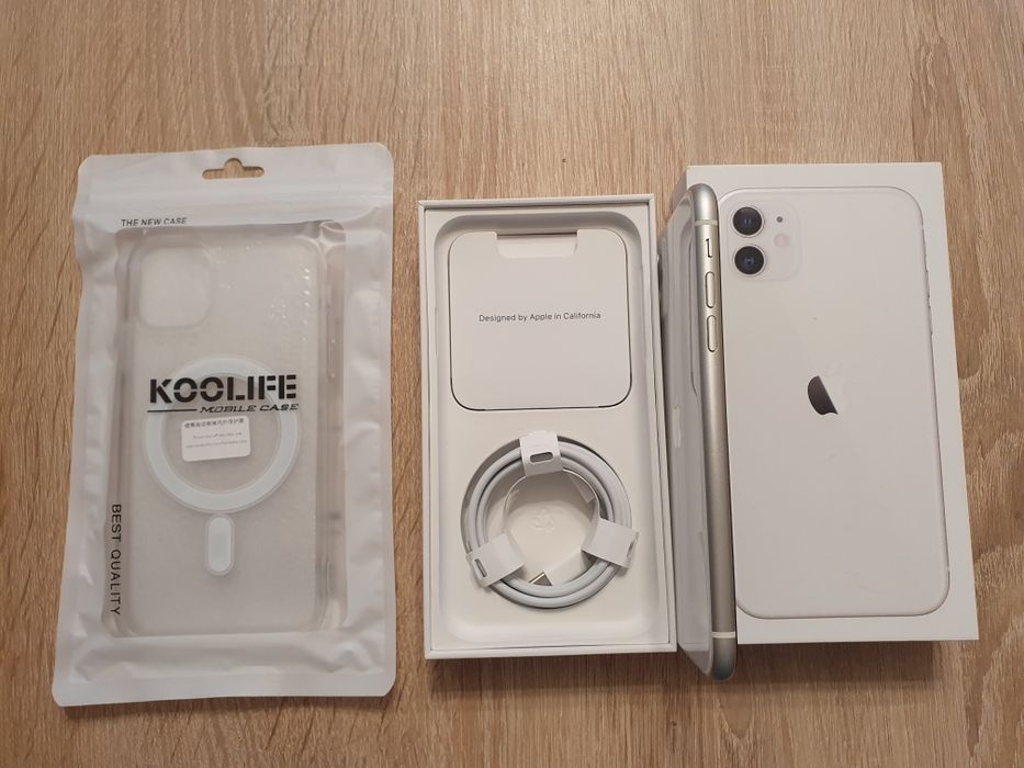 Iphone 11 Original, White, 128gb, stare impecabilă, vine  însoțit de factura de achiziție