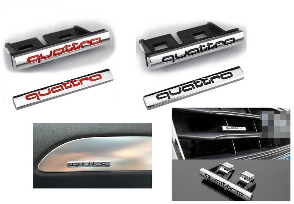 S-Line и Quattro емблема, стикер, бадж, лого за Audi, залепяща се