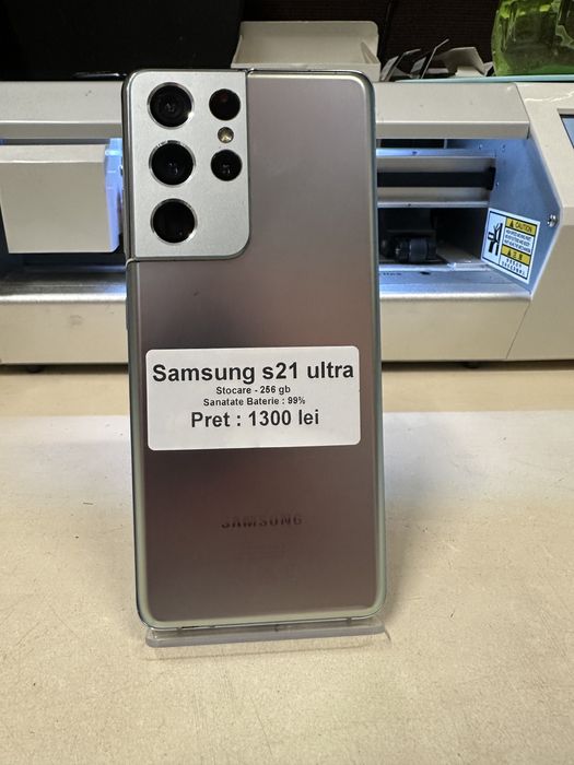 Samsung s21 ultra / 256 gb / impecabil / folie sticla cadou