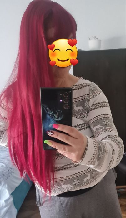 Peruca roșu visiniu burgund