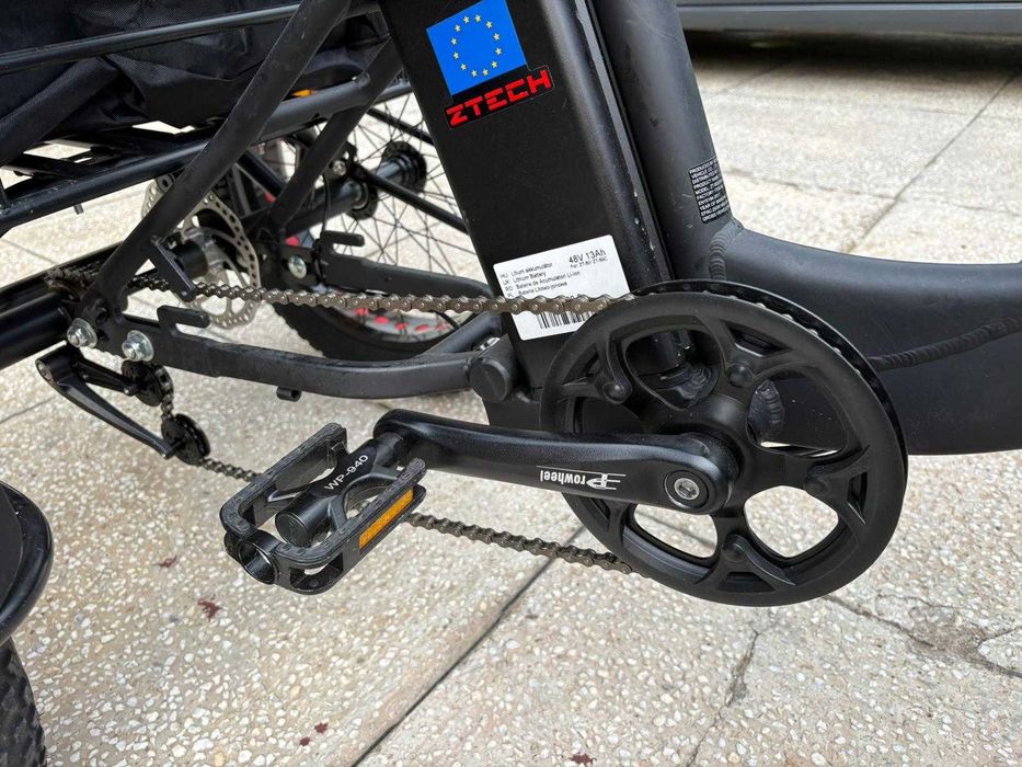 Tricicletă electrică cargo Z-Tech, roți Fat 20x4.0, ideală pentru transport și deplasări urbane