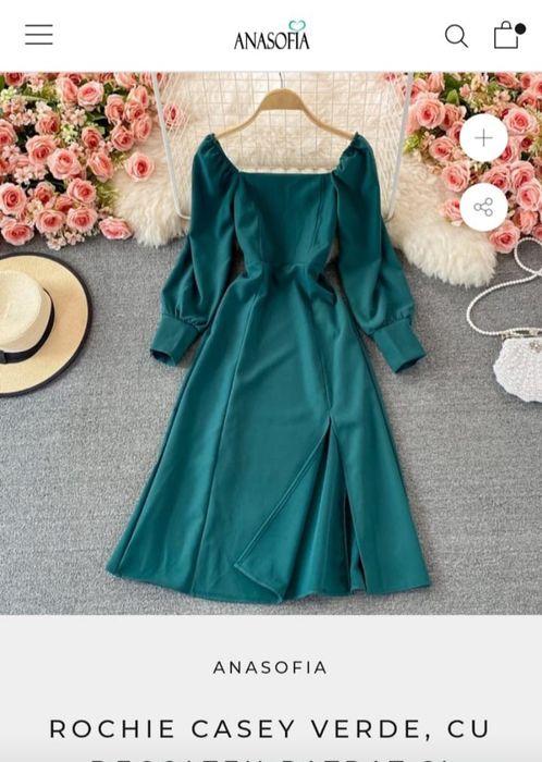 Rochie verde smarald L