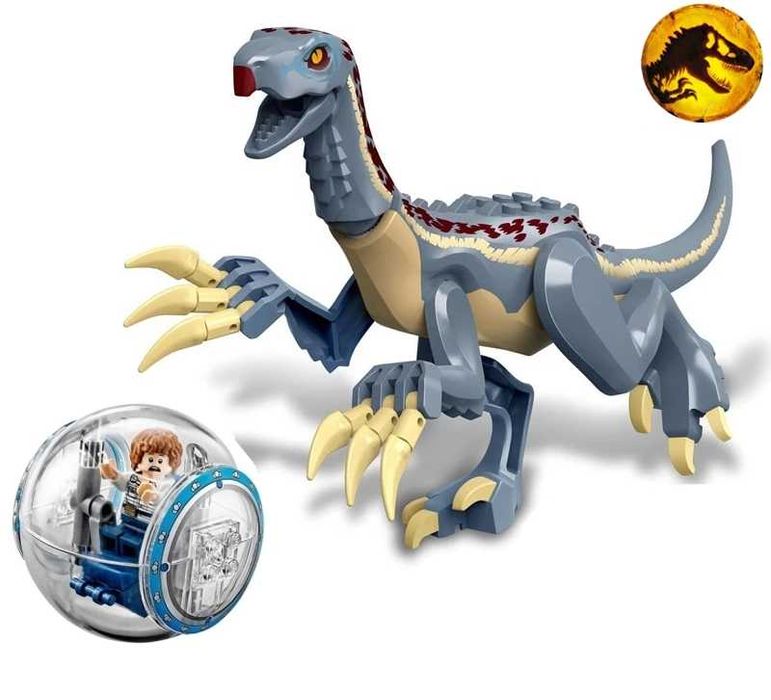 Dinozaur urias tip Lego de 30 cm: Therizinosaurus
