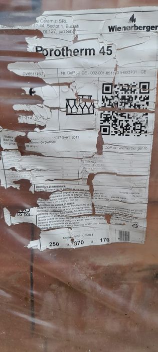 Porotherm 45. Caramadica placa LEP