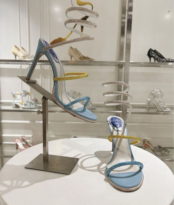 Sandale Rene caovilla piele naturala pe stoc