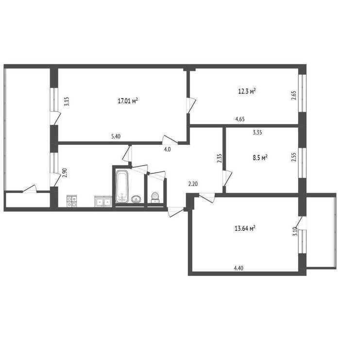 Собственник: Продается 4-комнатная квартира на Ц6 метро Минор