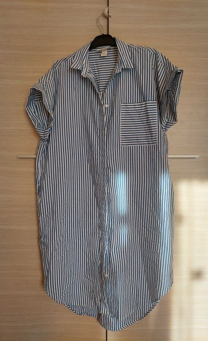 Rochie tip camasa cu dungi - Marimea M-L