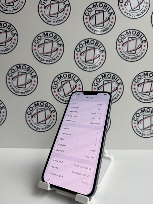 iPhone 14 Plus - 128GB - Albastru - Impecabil - Garantie