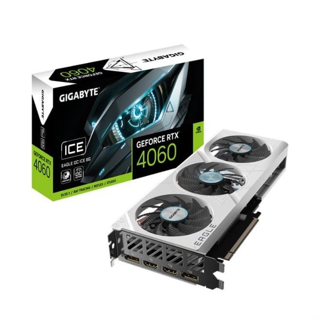 Видеокарта Gigabyte GeForce RTX 4060 EAGLE OC ICE 8G
