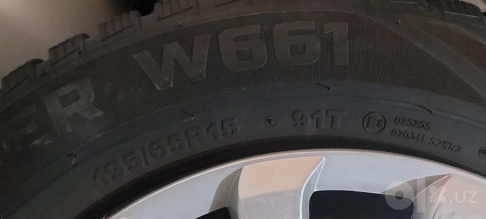 Зимние шины Petlas 195/60R15 (Турция) в  хорошем состоянии