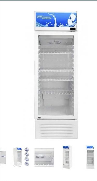 Хладилна витрина с вентилатор 296 литра Чисто нова професионална