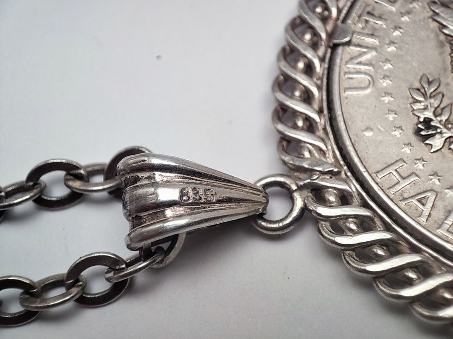 Сребърен синджир half dollar 1964 медальон