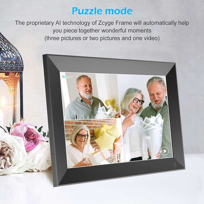 Смарт дигитална рамка 10.1 инча WiFi и тъчскрийн споделяне от телефон