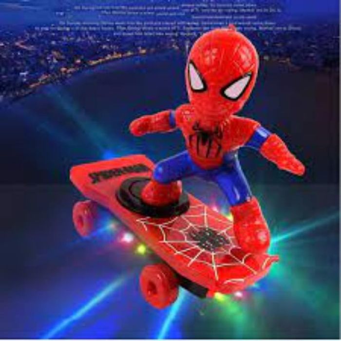 Електрическа играчка скейтборд Спайдърмен, въртене на 360°/музика