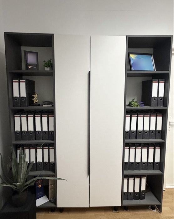 Mobilier birou modern – Recepție cu LED + Dulap – Separat sau la pachet