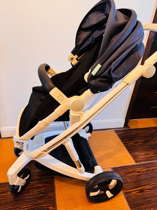 Carucior Bebumi Space 3 in 1 (Blue) cu sistem de frânare automată