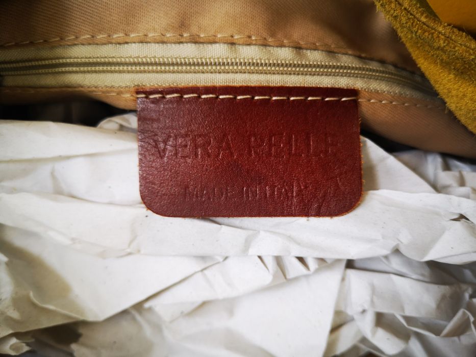 Чанта естествен велур