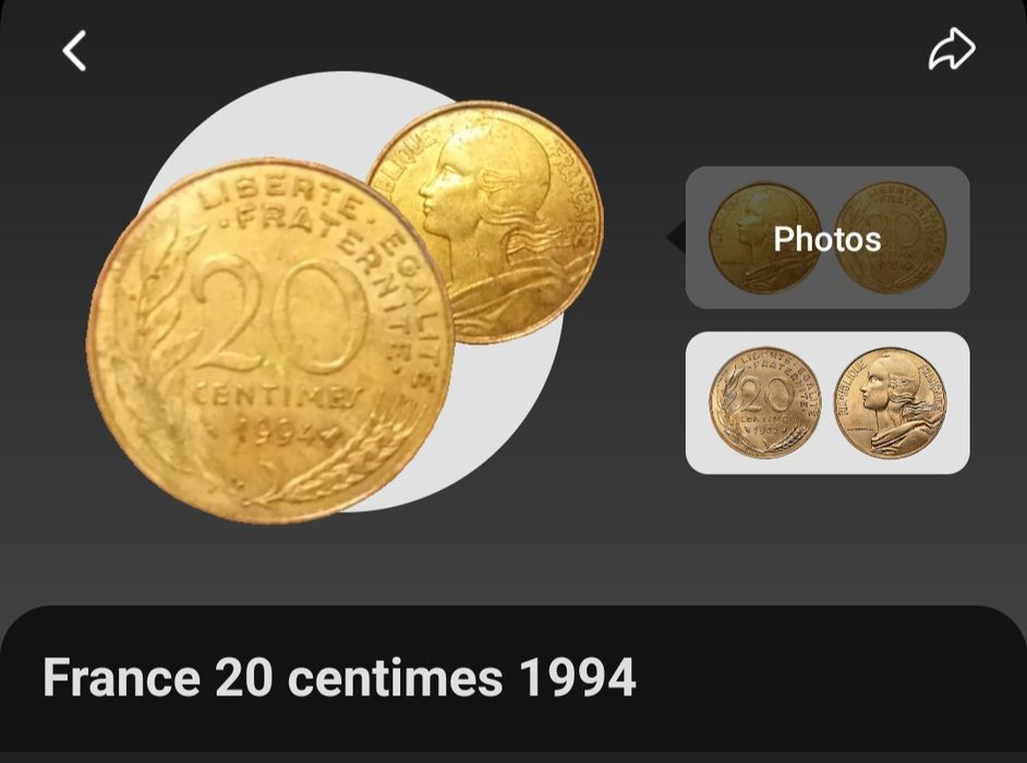 moneda 20 centime 1994