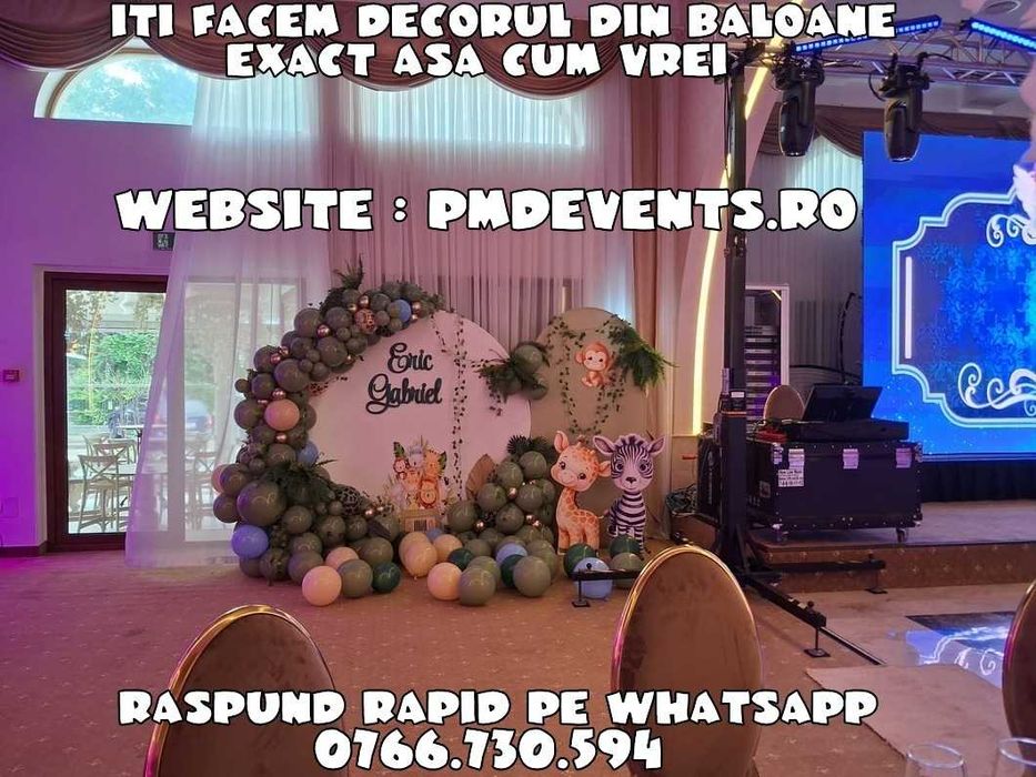 Aranjamente baloane botez Arcada baloane Decor Photocorner aniversare Aranjamente baloane botez Decor flori cristelnita