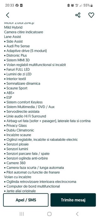 Audi a 6 ,an 2021 ,faruri full led matrix recent revizi facuye ulei  cutie etc, vind deoarece trec la suv nu schimburi  foarte intretinut