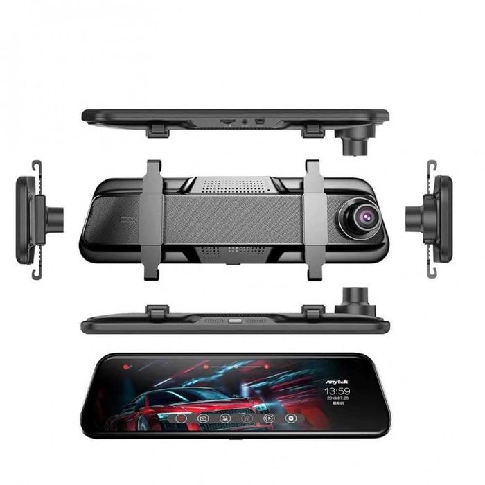 Видеорегистратор огледало с две камери  DVR 9.66 инча FULL HD