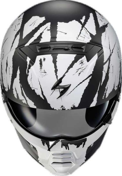 Мото каска Scorpion EXO-COMBAT II MARUDER  Matt Black-White