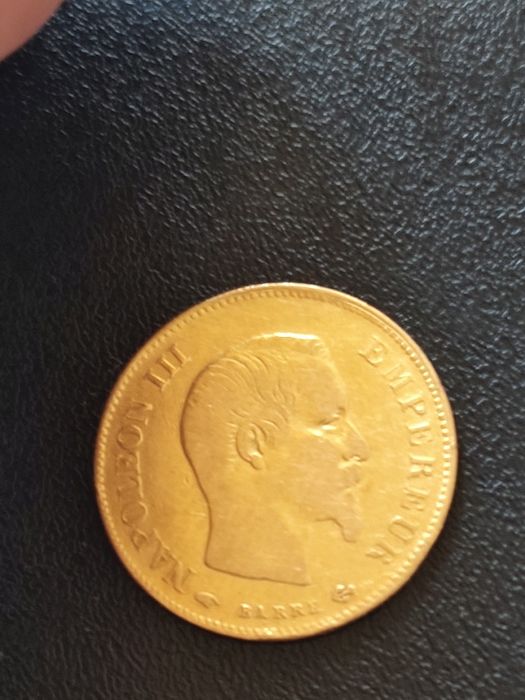 Златна монета 10 франка 1858 год, злато, тегло 3.22 гр,900/1000