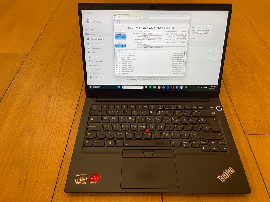 Супер запазен Lenovo Thinkpad Е14 - Ryzen5/16GB/512SSD