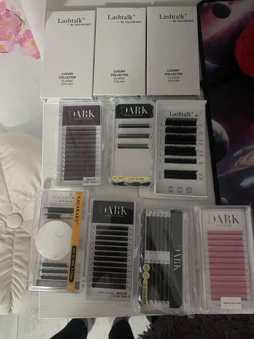 Kit complet extensii gene + Pat profesional pliabil | Tot ce ai nevoie pentru Lash Artist